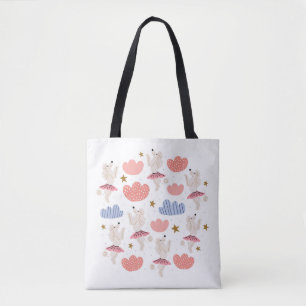 Circle Illustration mit niedlichen Poodle Hunden i Tasche