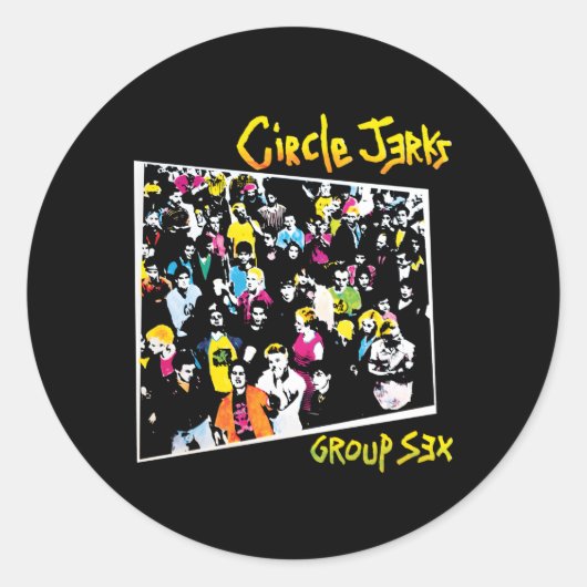 Circle Jerks Offiziell Merchandise Runder Aufkleber (Vorderseite)