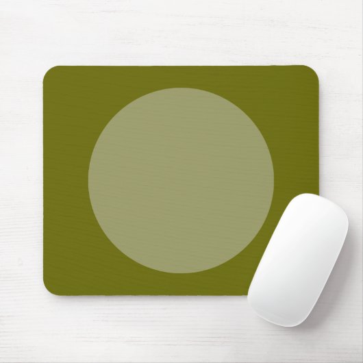 Circle - Khaki und Deep Olive Mousepad (Mit Mouse)