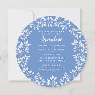 Circle Laurel Wreath Blätter Graduation Party Einladung