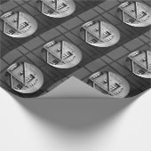 Circle & Lines Architecture Schwarzweiß-Foto Geschenkpapier (Ecke)