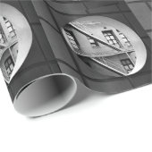 Circle & Lines Architecture Schwarzweiß-Foto Geschenkpapier (Rolleneckpunkt)