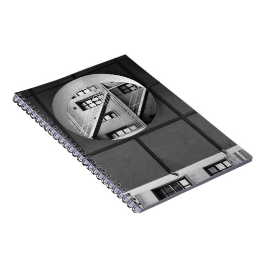 Circle & Lines Architecture Schwarzweiß-Foto Notizblock (Rechte Seite)