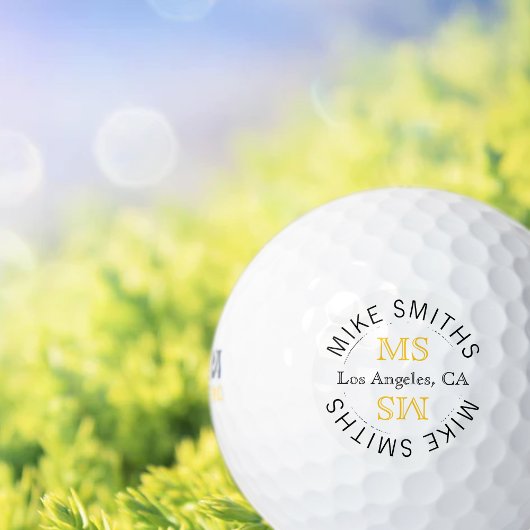 Circle Logo Golf-Player Monogramm Golfball