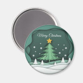 Circle Magnet "Frohe Weihnachten" (Vorderseite/Rückseite)