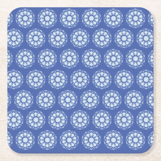Circle Mandala Muster Rechteckiger Pappuntersetzer (Vorderseite)