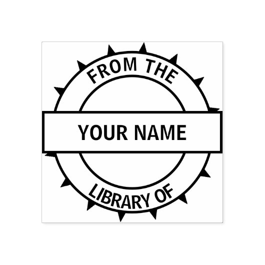 Circle Modern Book Plate Briefmarke Gummistempel (Prägung)