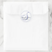 Circle Monogram Aufkleber in Periwinkle - S (Tasche)