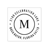 Circle Monogramm Gummistempel (Prägung)