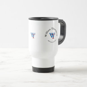 Circle Monogramm - personalisiertes Werbelogo Reisebecher