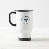 Circle Monogramm - personalisiertes Werbelogo Reisebecher (Links)