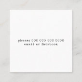 Circle Monogramm Quadratische Visitenkarte (Rückseite)