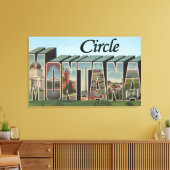 Circle, Montana - Große Buchstabenszenen Leinwanddruck (Insitu (Wohnzimmer))
