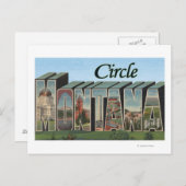 Circle, Montana - Große Buchstabenszenen Postkarte (Vorne/Hinten)