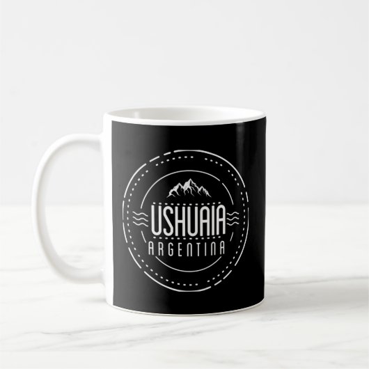 Circle Mountains Ushuaia Argentinien Kaffeetasse (Links)