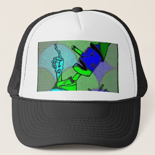 Circle Muster Tin Man Hat Truckerkappe (Vorderseite)