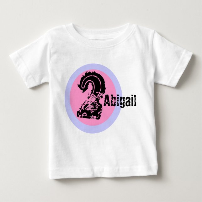 Circle Name and Age 2nd Birthday Tshirt (Vorderseite)