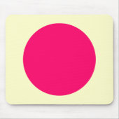 Circle - Neonrot und Blassgelb Mousepad (Vorne)