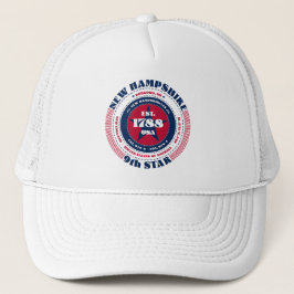 Circle New Hampshire Staat Patriotic Trucker Hat Truckerkappe