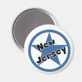 Circle New Jersey Magnet (Vorderseite/Rückseite)