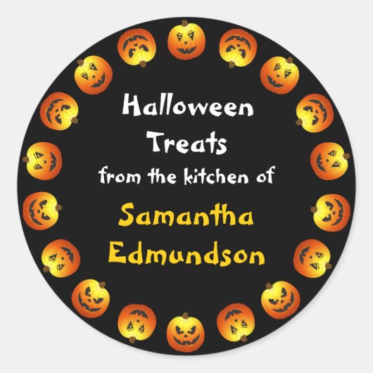 Circle O' Jack O'Lanterns Kitchen Sticker (Vorderseite)