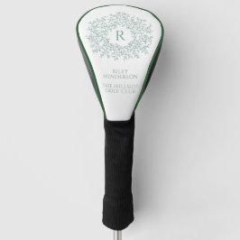Circle of Blätter monogram name and club  green Golf Headcover