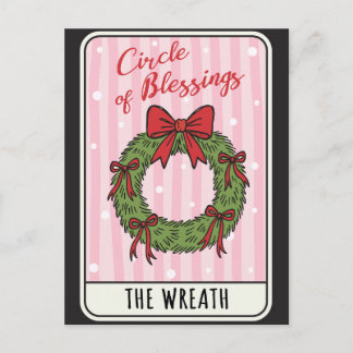 Circle of Blessings Christmas Wreath Feiertagspostkarte