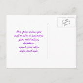 Circle of Daisies Save the Date Postcard Ankündigungspostkarte (Rückseite)