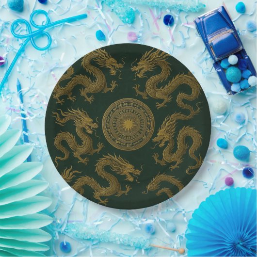 Circle of Dragons Plate Pappteller (Party)