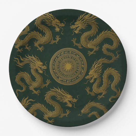 Circle of Dragons Plate Pappteller (Vorderseite)