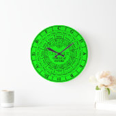 Circle of Fifths Green Round Large Wall Clock Große Wanduhr (Zuhause)