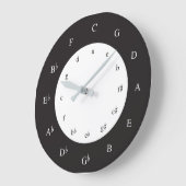 Circle of Fifths Wall Clock Große Wanduhr (Winkel)