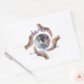 Circle_of_Hands, S.A.F.E.R., http://saferworld... Runder Aufkleber (Umschlag)