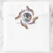Circle_of_Hands, S.A.F.E.R., http://saferworld... Runder Aufkleber (Tasche)