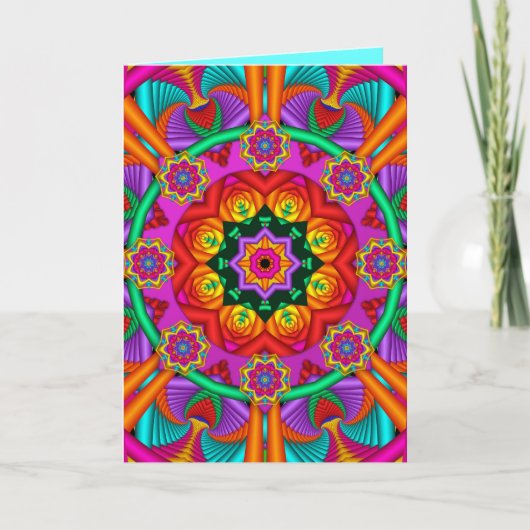 Circle of Happiness, decorative birthday card Karte (Vorderseite)