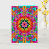 Circle of Happiness, decorative birthday card Karte (Gelbe Blume)