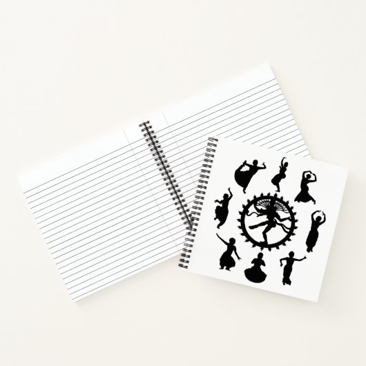 Circle of Indian Dance Notebook (Square) Notizblock (Innenseite)