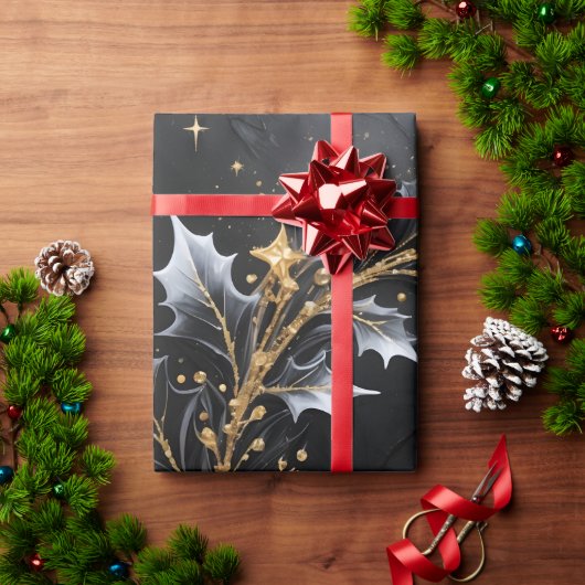 Circle of Light – Golden Wreath Holiday Gift Wrap Geschenkpapier (Feiertagsgeschenk)