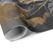 Circle of Light – Golden Wreath Holiday Gift Wrap Geschenkpapier (Rolleneckpunkt)