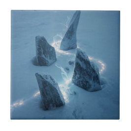 Circle of Light in the Snow Fliese