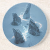 Circle of Light in the Snow Getränkeuntersetzer (Vorne)