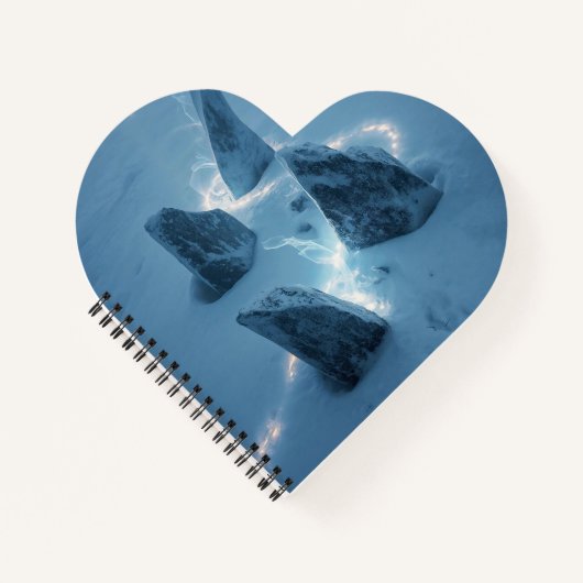 Circle of Light in the Snow Notizblock (Vorderseite)