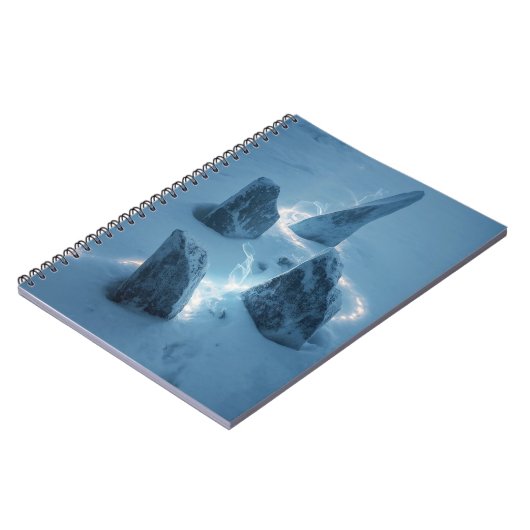 Circle of Light in the Snow Notizblock (Linke Seite)