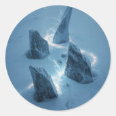 Circle of Light in the Snow Runder Aufkleber (Vorderseite)