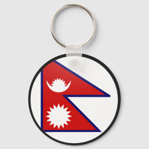 Circle of Nepal Quality Flag Schlüsselanhänger
