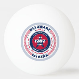 Circle of Red, White and Blue Delaware Tischtennisball