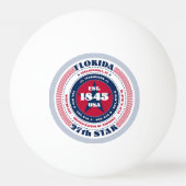 Circle of Red, White and Blue Florida Tischtennisball (Rückseite)