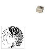 Circle of shrimp / 海老の丸 gummistempel (Stempel)