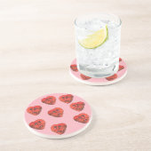 Circle of Surreal Broken Cry Red Heart Faces Untersetzer (Seite)