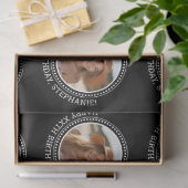 Circle One Foto Happy Birthday Gruß - Black Seidenpapier (Geschenk)